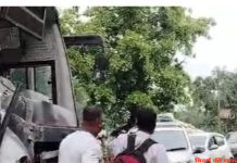 दो एसटी बसों में भीषण दुर्घटना