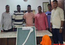 अपराध शाखा की कार्यवाही में आरोपी से धारधार तलवार जप्त