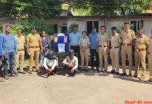1.386 किलो ग्राम गांजे के साथ 2 आरोपी गिरफ्तार