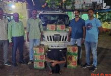 शराब तस्करो पर पुलिस की कार्यवाही