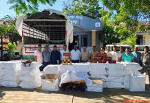 प्रतीबंधीत सुगंधीत तंबाकू से भरा ट्रक जप्त