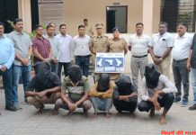 3 बंदुक और 18 जिंदा काडतुस के साथ 5 आरोपी गिरफ्तार