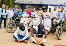 मोटारसायकल चोरो से 5 मोटारसायकल जप्त
