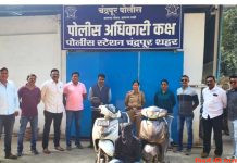 1 लाख 70 हजार मुद्देमाल के साथ दुपहीया चोर गिरफ्तार