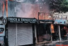 भीषण आग से दुकान जलकर खाक